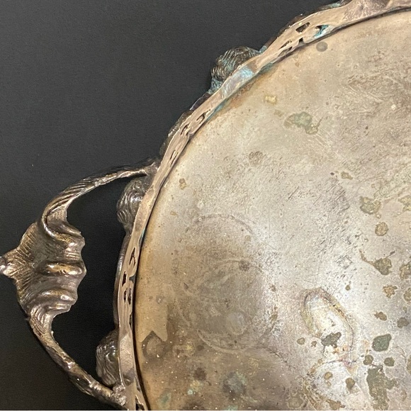 Cherub Silver Plated Vanity Tray - Picture 8 of 12